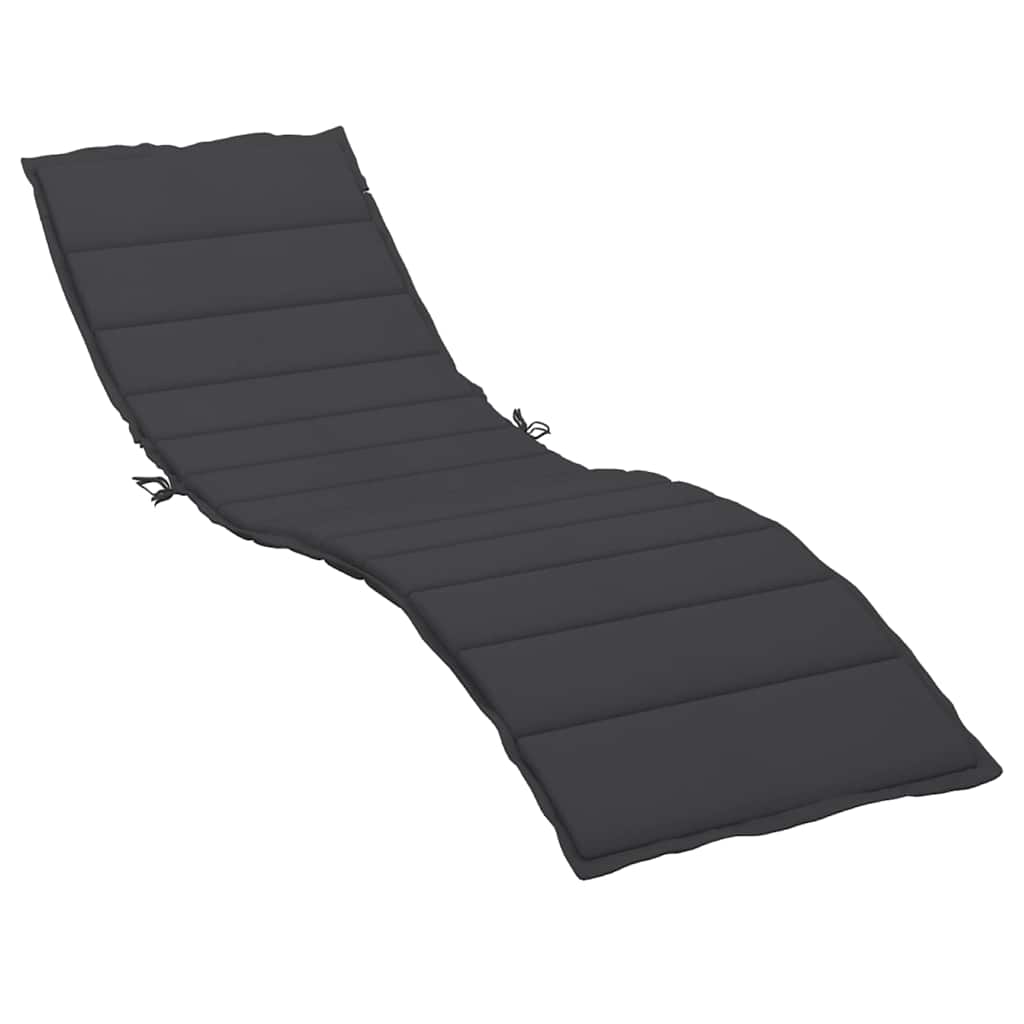 Sun lounger cushion Oxford fabric (100% polyester) Black