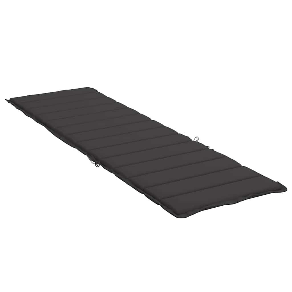 Sun lounger cushion Oxford fabric (100% polyester) Black