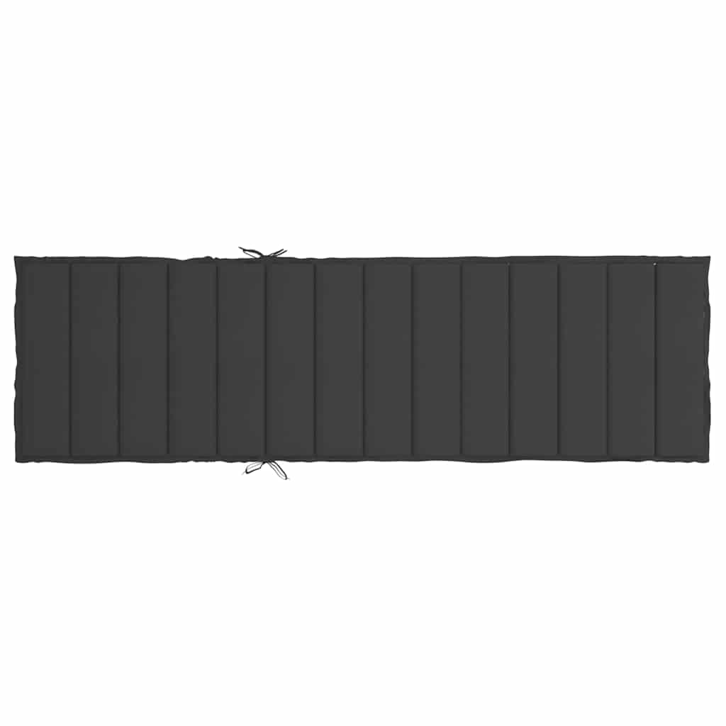 Sun lounger cushion Oxford fabric (100% polyester) Black