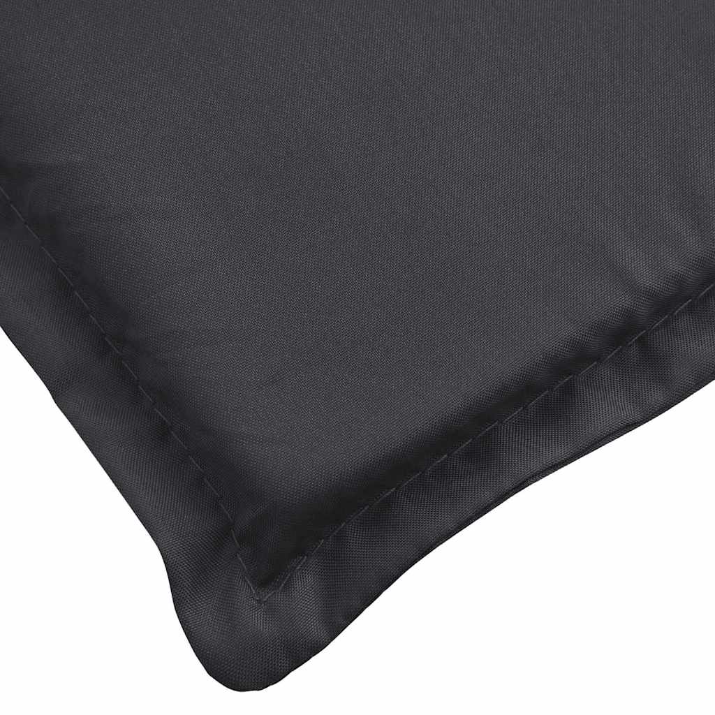 Sun lounger cushion Oxford fabric (100% polyester) Black