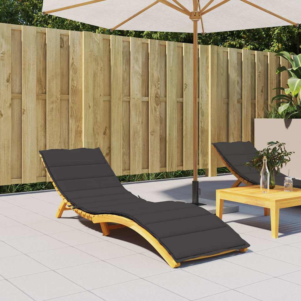 Sun lounger cushion Oxford fabric (100% polyester) Black