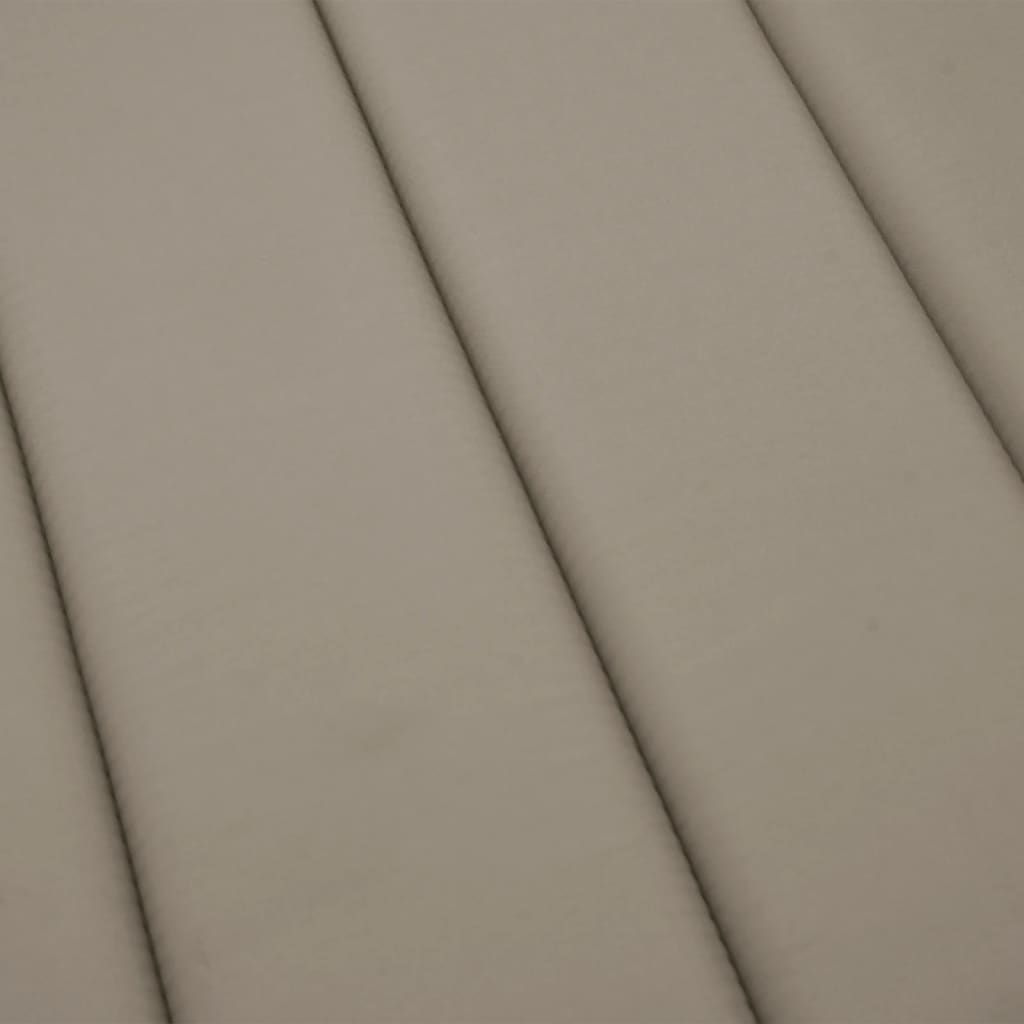 Sun Lounger Cushion Taupe 200x60x3cm Oxford Fabric