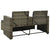 3 Piece Garden Lounge Set with Cushions Poly Rattan Grey