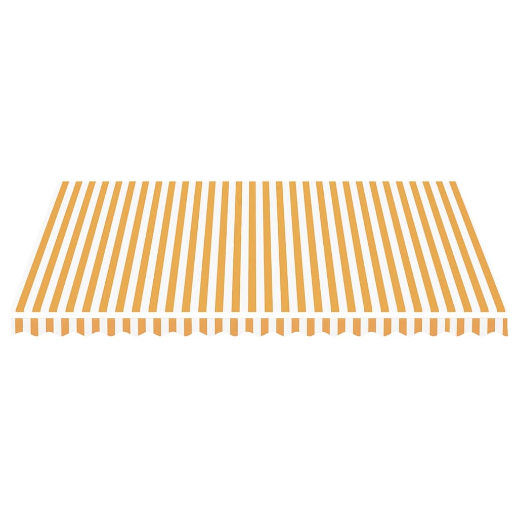 Replacement Fabric for Awning Yellow and White 4.5x3.5 m