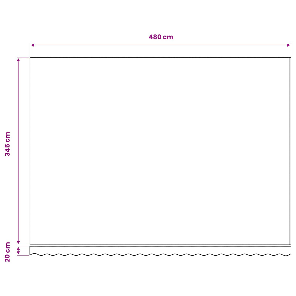 Awning Replacement Fabric Yellow and White 500x350 cm Polyester