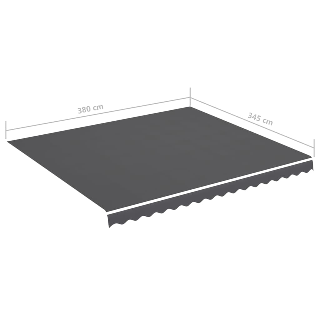 Awning Replacement Fabric Anthracite 4x3.5 m Polyester