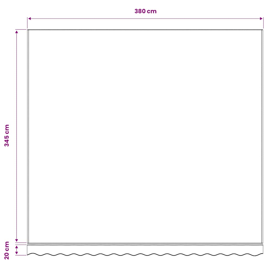 Awning Replacement Fabric Brown 400x350 cm Polyester