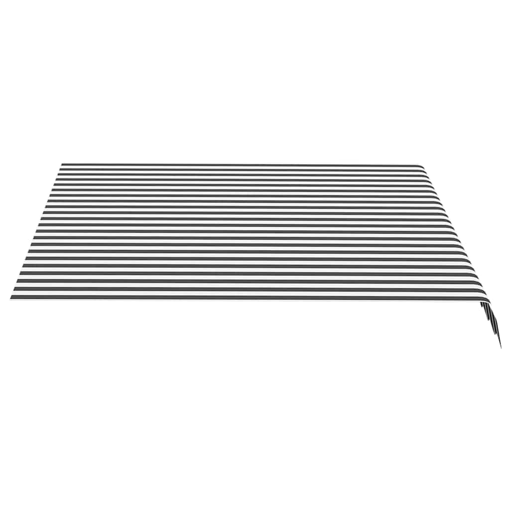 Awning Replacement Fabric Anthracite and White 300x250 cm