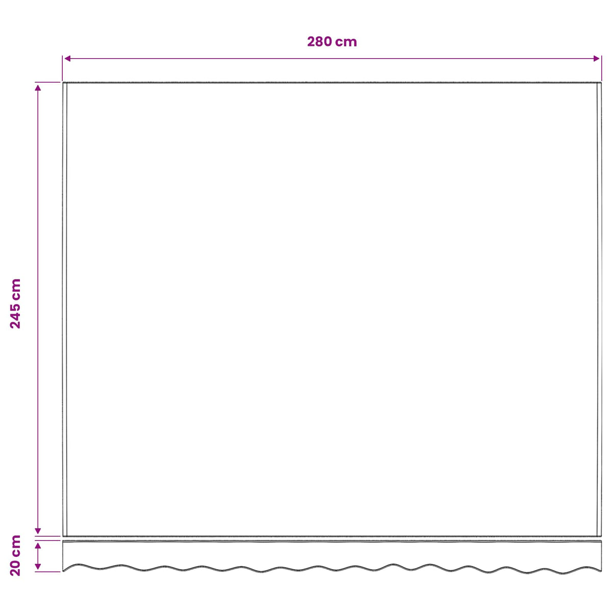 Awning Replacement Fabric Anthracite and White 300x250 cm