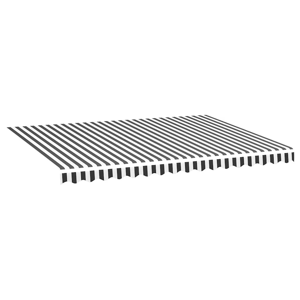 Awning Replacement Fabric Anthracite and White 400x300 cm Polyester