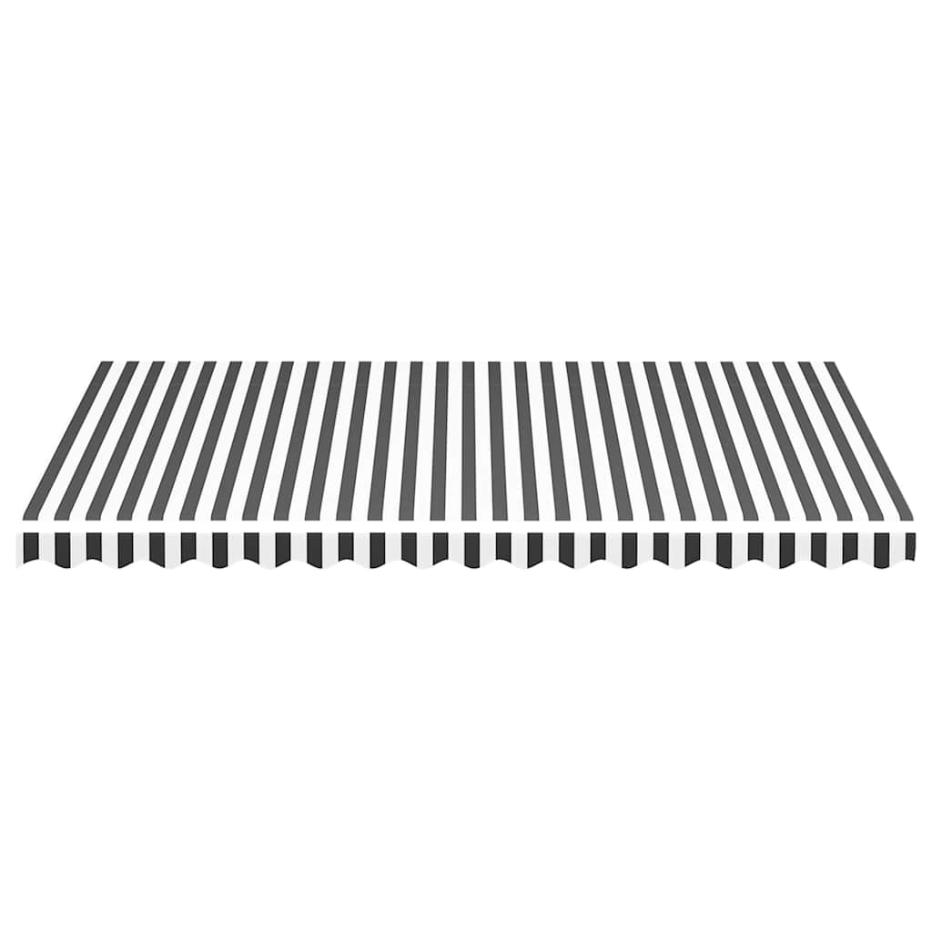Awning Replacement Fabric Anthracite and White 400x300 cm Polyester