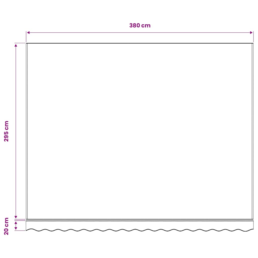 Awning Replacement Fabric Anthracite and White 400x300 cm Polyester