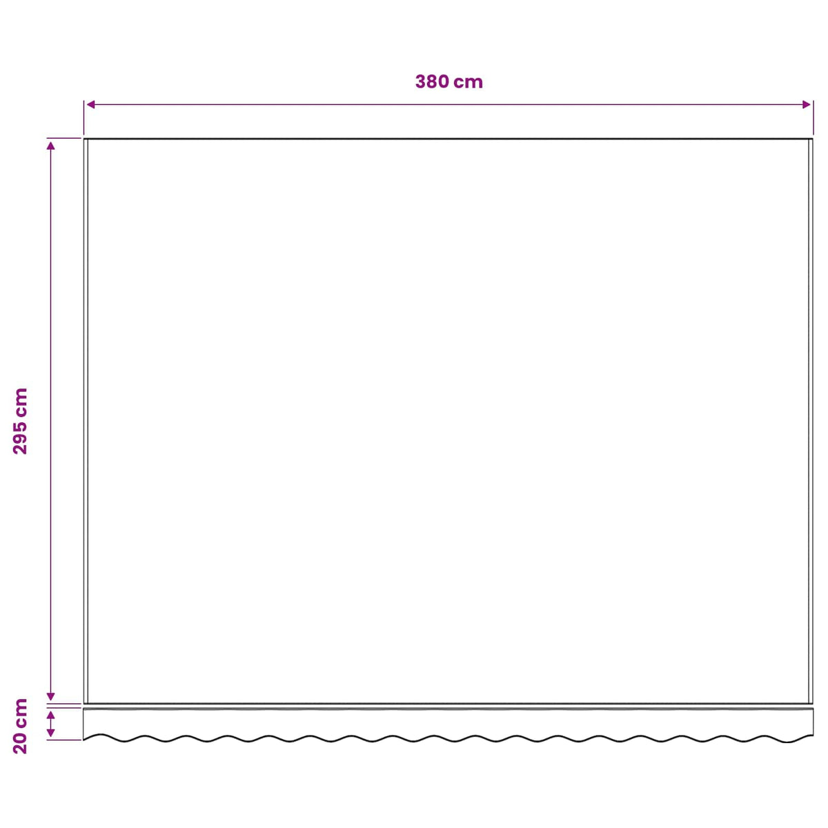 Awning Replacement Fabric Anthracite and White 400x300 cm