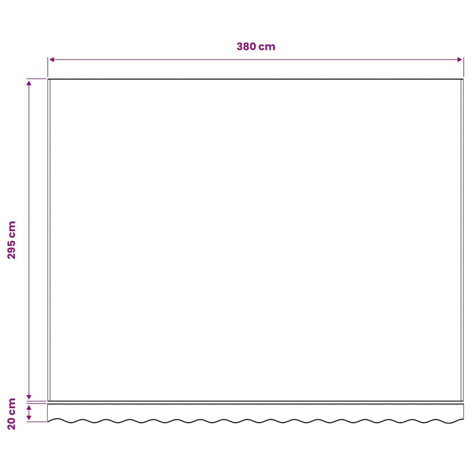 Awning Replacement Fabric Anthracite and White 400x300 cm