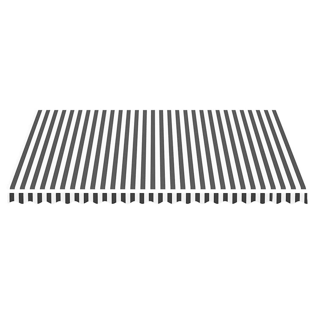 Awning Replacement Fabric Anthracite and White 450x350 cm Polyester