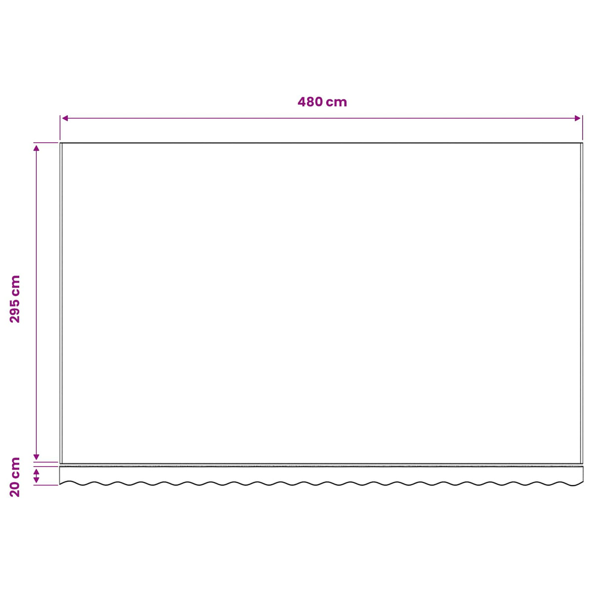 Awning Replacement Fabric Anthracite and White 500x300 cm