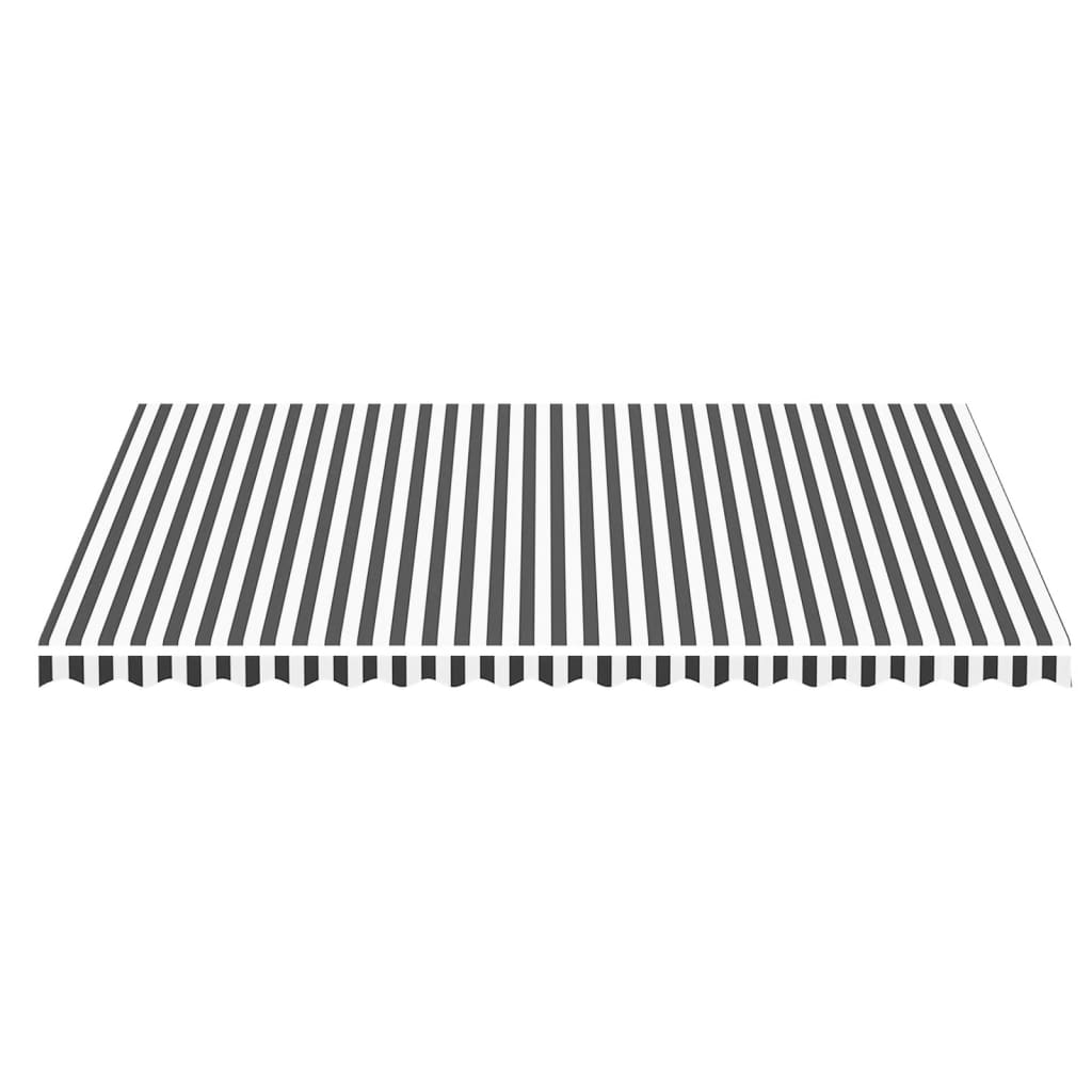 Replacement Fabric for Awning Anthracite and White 5x3.5 m