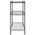 3-Tier Storage Rack 60x35x76 cm Black 150 kg
