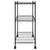 3-Tier Storage Rack with Wheels 60x35x81 cm Black 150 kg