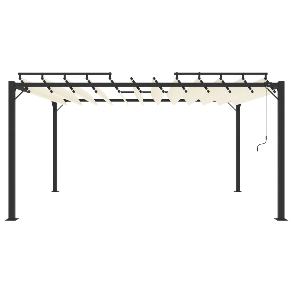 Gazebos 3 x 4 m Cream Fabric and Aluminium