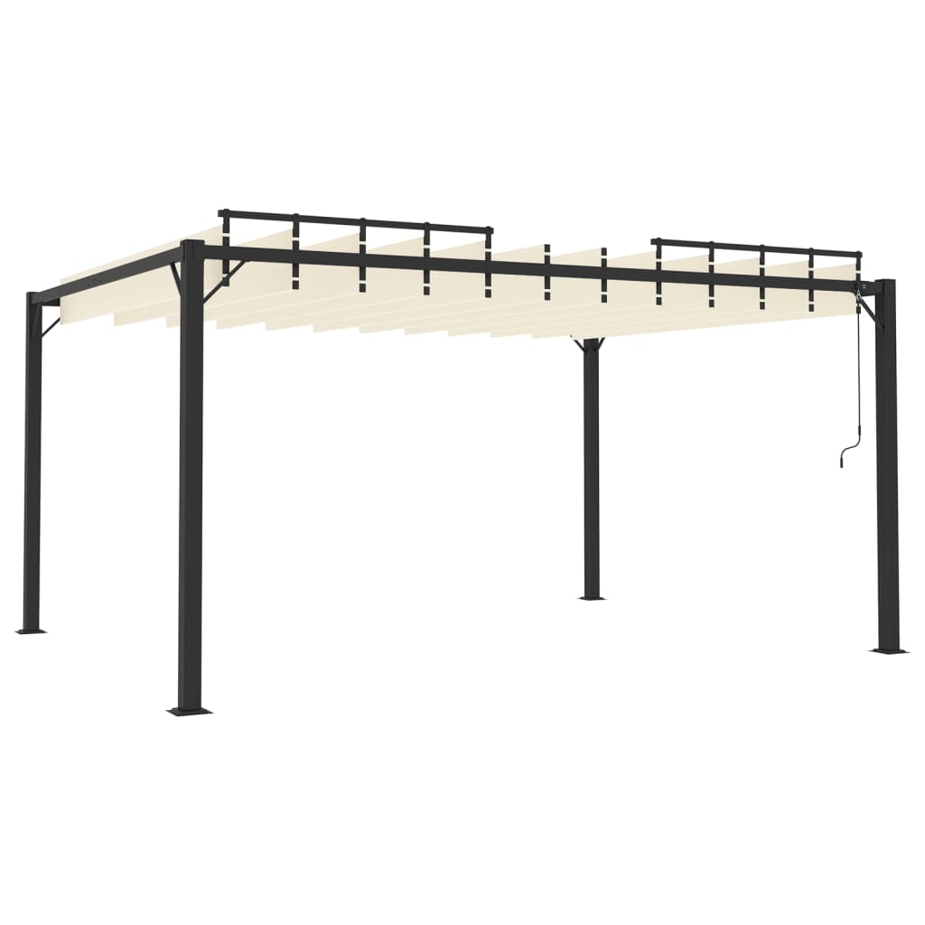 Gazebos 3 x 4 m Cream Fabric and Aluminium