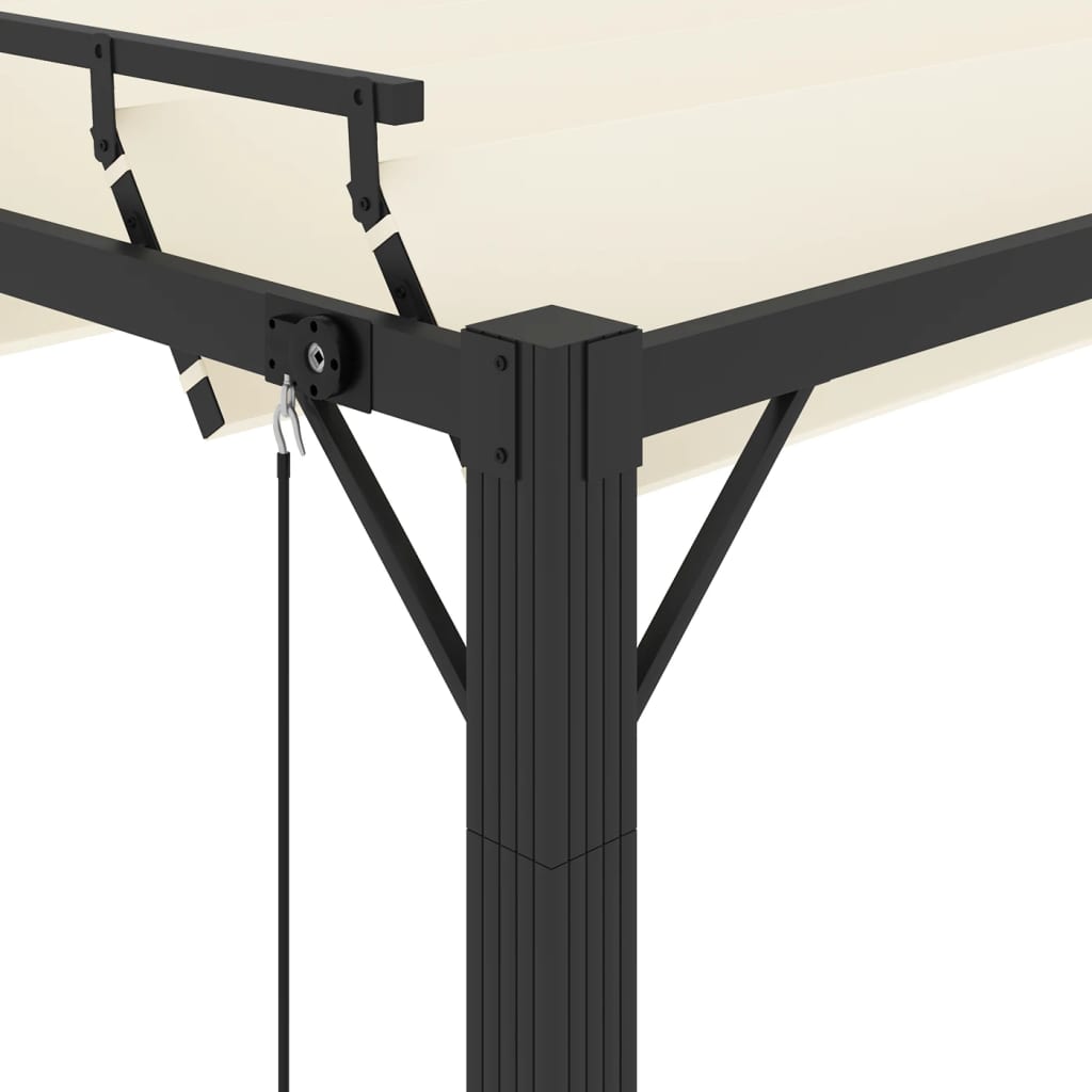 Gazebos 3 x 4 m Cream Fabric and Aluminium