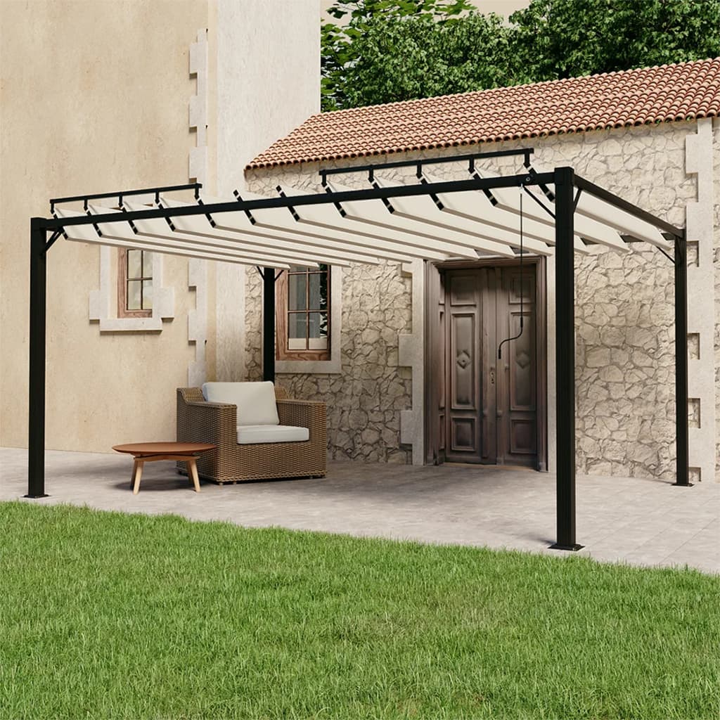 Gazebos 3 x 4 m Cream Fabric and Aluminium