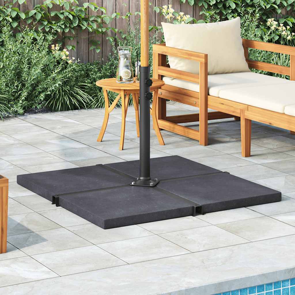 Umbrella Weight Plate Black Granite Square 25 kg