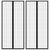 Insect Door Curtains 2 pcs with Magnet Blocks Black 210x90 cm