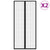 Insect Door Curtains 2 pcs with Magnet Blocks Black 210x90 cm