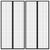 Insect Door Curtains 2 pcs with Magnet Blocks Black 220x100 cm