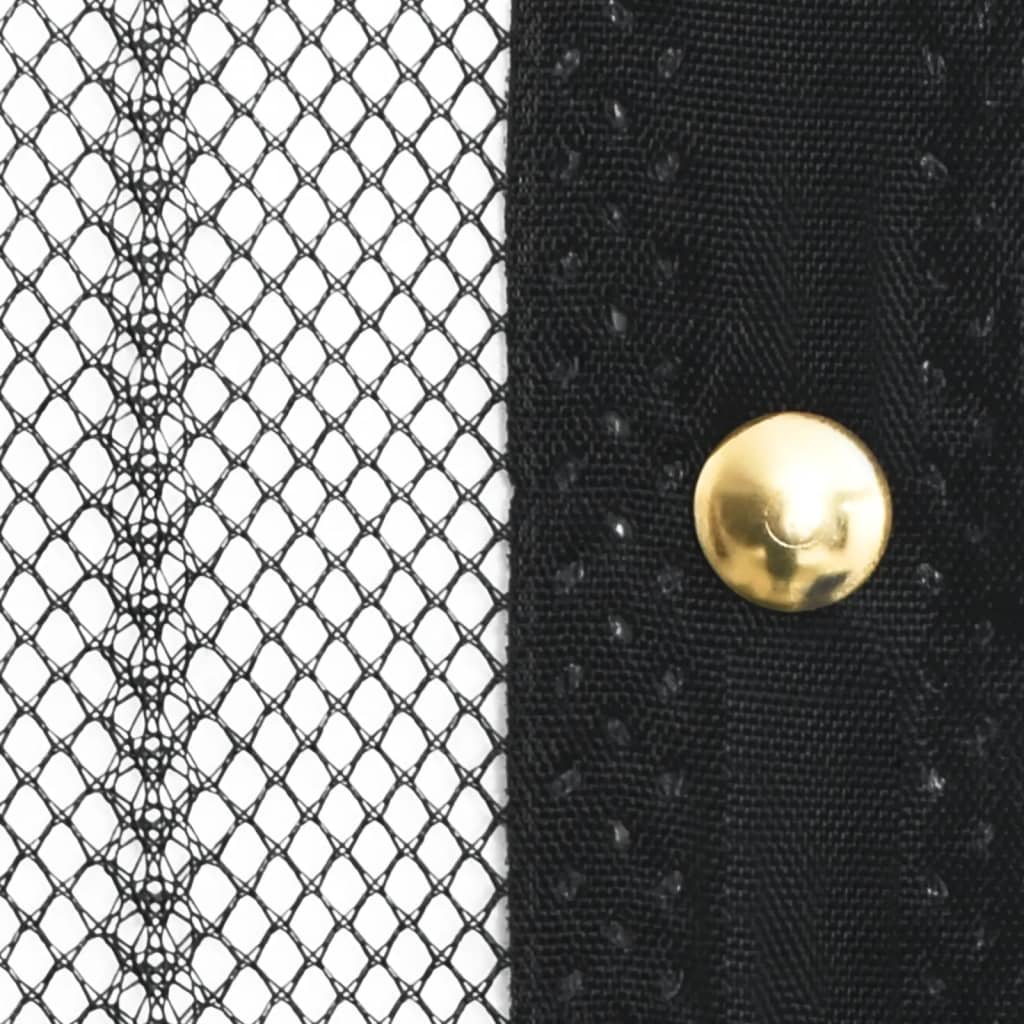 Insect Door Curtains 2 pcs with Magnet Blocks Black 220x130 cm