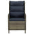 Reclining Garden Chair with Cushions Poly Rattan Brown