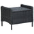 Reclining Garden Chair with Footstool Poly Rattan Dark Grey