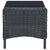 Reclining Garden Chair with Footstool Poly Rattan Dark Grey
