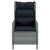Reclining Garden Chair with Footstool Poly Rattan Light Grey