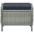 Reclining Garden Chair with Footstool Poly Rattan Light Grey