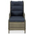 Reclining Garden Chair with Footstool Poly Rattan Brown