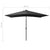 Garden Parasol with LEDs and Steel Pole Anthracite 2x3 m