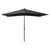 Garden Parasol with LEDs and Steel Pole Anthracite 2x3 m