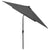 Garden Parasol with LEDs and Steel Pole Anthracite 2x3 m