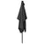 Garden Parasol with LEDs and Steel Pole Anthracite 2x3 m