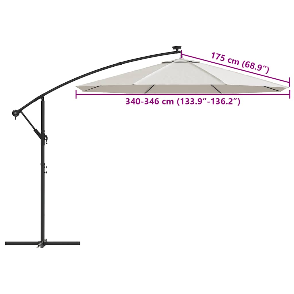 Replacement Fabric for Cantilever Umbrella Sand White 350 cm
