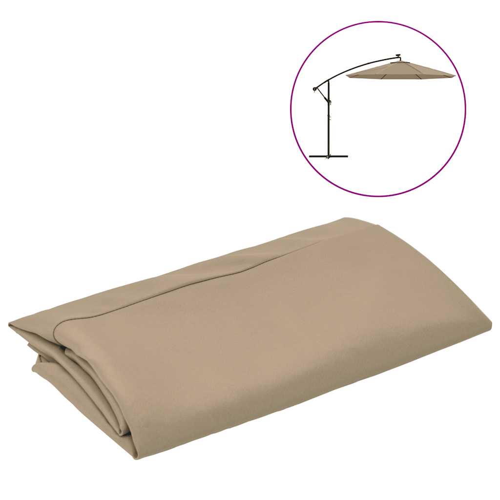 Replacement Fabric for Cantilever Umbrella Taupe 350 cm