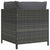 Sectional Corner Sofa with Cushions Grey Poly Rattan