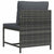 Sectional Middle Sofa with Cushions Grey Poly Rattan
