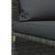 Sectional Middle Sofa with Cushions Grey Poly Rattan
