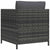 Garden Sofa with Cushions Grey Poly Rattan