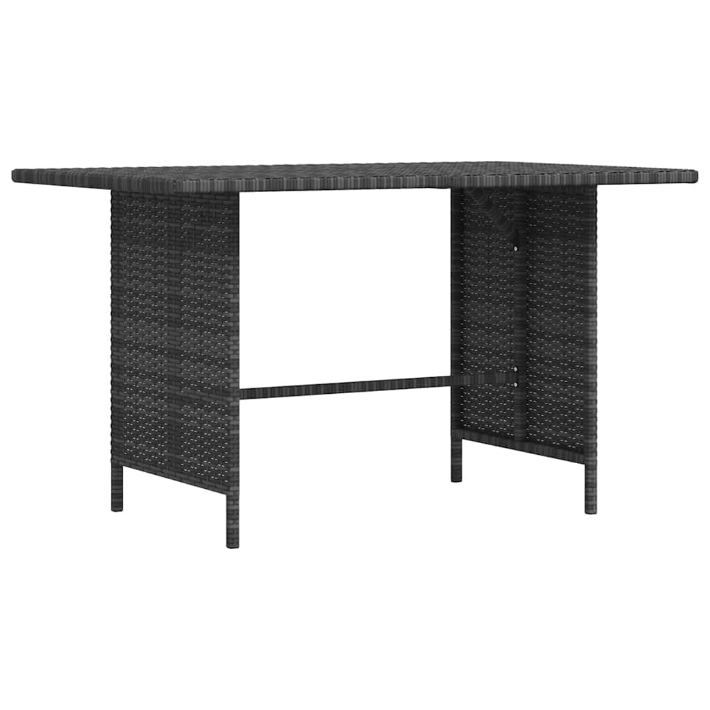 Garden Dining Table Grey 110x70x65 cm Poly Rattan