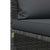 2-Seater Garden Sofa with Cushions Grey Poly Rattan